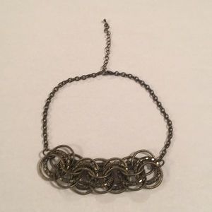 Metal Rings Statement Chocker Necklace